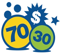 Logo del juego 7030 de la lotería de Córdoba